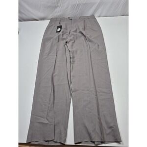 Zanieri Dress Pants Mens 42x36 Gray Wool Pleated Straight Unhemmed Italy NWT
